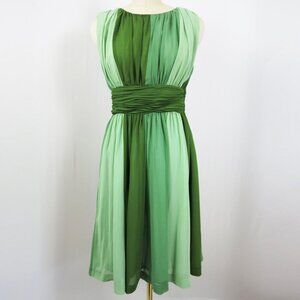 NWOT Modcloth Geode "Evolution of Elegance Dress" in Multi Green Chiffon Size M
